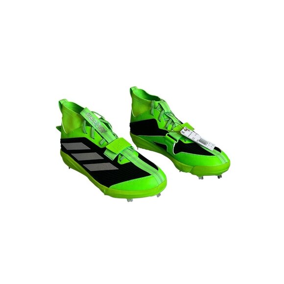adidas Adizero Edge + METAL Solar Green/Black Baseball Cleats Size 14 JS4119 main image 2